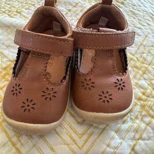 Stride Rite Tan Leather Baby Shoes